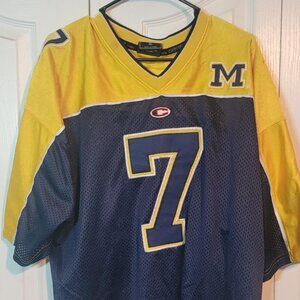 Vintage Michigan Wolverines Jersey #7 Colosseum Y2K Football Mesh Twill
